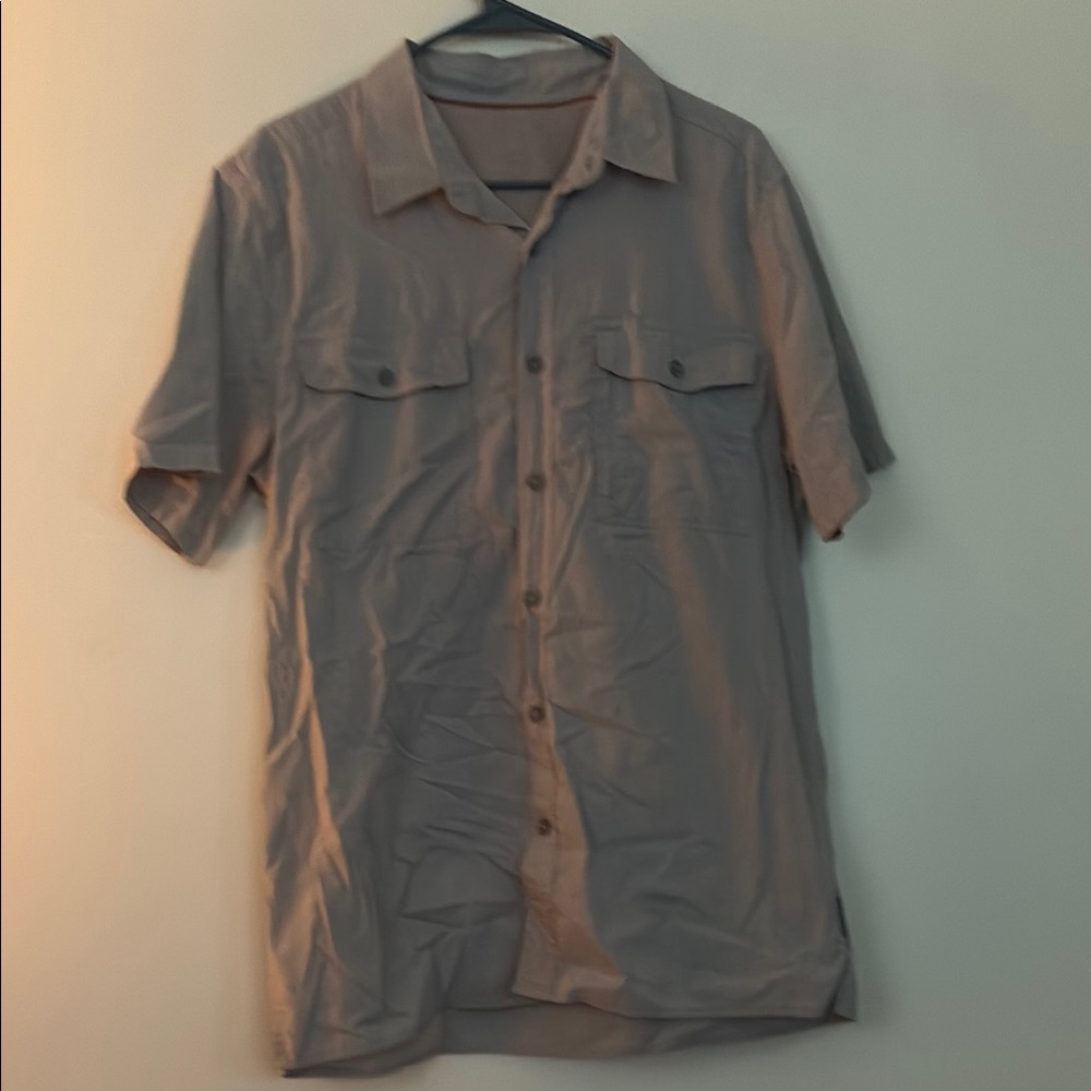 Royal Robbins Men's Taupe Casual Button Down Shirt